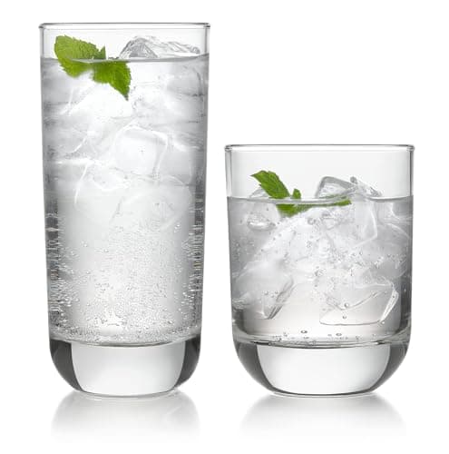 Libbey Polaris 16-Piece Tumbler and Rocks Glass Set