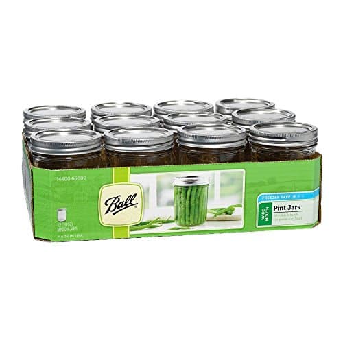 Ball Wide Mouth Pint Mason Jars, 16 oz, 12-Count
