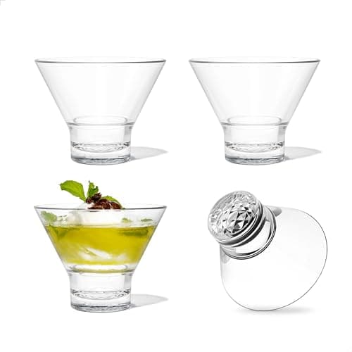 Tossware RESERVE 8 oz Stemless Martini Glass, Set of 4