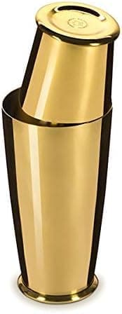 Cocktail Kingdom Leopold Weighted Shaking Tin Set, Gold-Plated