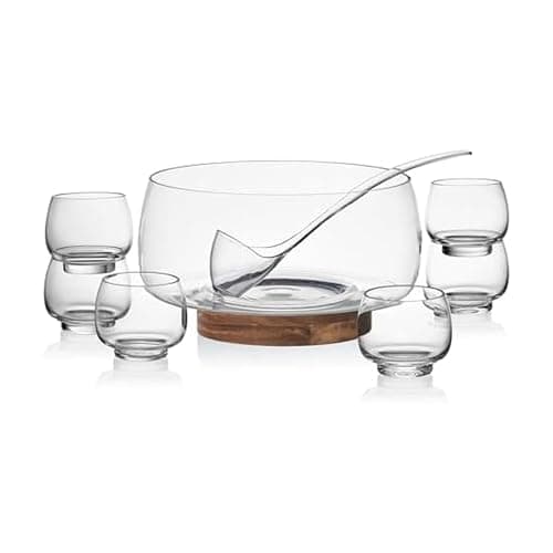 Mikasa Glenwood Party Punch Bowl Set, 8 Piece