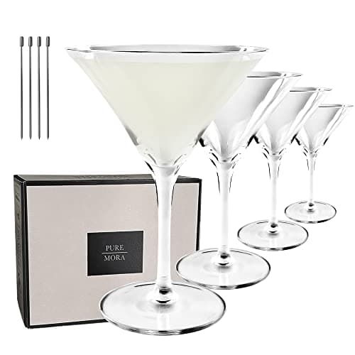 MORA Pure Martini Glasses, 7 oz, Set of 4