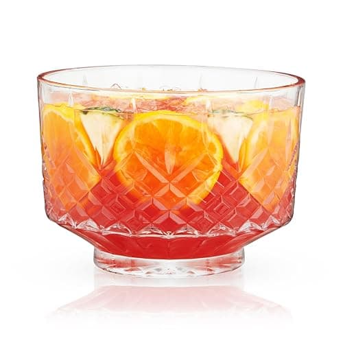 Viski Admiral Crystal Punch Bowl, 2.5 Gallon