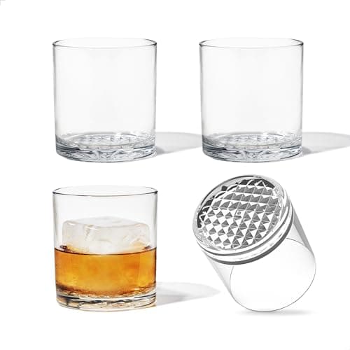 Tossware RESERVE 12 oz Old Fashioned Tritan Copolyester Glass, Set of 4