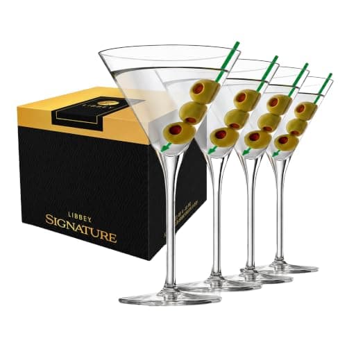 Libbey Signature Kentfield Martini Glasses, 10 oz, Set of 4
