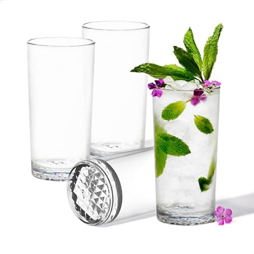 Tossware RESERVE 14 oz Highball Tritan Copolyester Glass, Set of 4